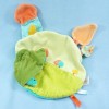 MOULIN ROTY doudou rond plat bleu et vert Balthazar et Valentine