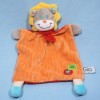 Lion MOTS D'ENFANTS doudou plat orange