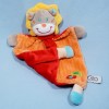 Lion MOTS D'ENFANTS doudou plat orange