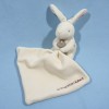 Lapin DOUDOU ET COMPAGNIE blanc mouchoir carré plat Les sources de Caudalie