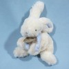 Lapin DOUDOU ET COMPAGNIE "Bonbon" blanc et bleu