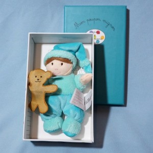 Mon Poupon Mignon DOUDOU ET COMPAGNIE bleu turquoise