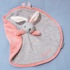 Lapin KALOO Zen doudou rond plat gris et rose