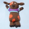 Chien LATITUDE sos doudou en tricot marron