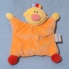 Bonhomme NATTOU doudou garçon Billy orange et rouge