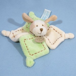 Chien DOUDOU ET COMPAGNIE beige et vert