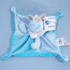 Ane MOTS D'ENFANTS doudou carré plat bleu