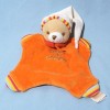 Ours DOUDOU ET COMPAGNIE carré plat orange