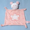 Souris ORCHESTRA doudou plat rose, fleur