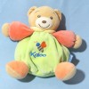 Ours KALOO doudou boule vert, orange, abeille