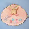 Lapin KALOO doudou rond plat rose coquinette