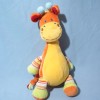 Girafe MOTS D'ENFANTS doudou orange et jaune