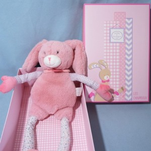 Lapin DOUDOU ET COMPAGNIE Collection Les Choupidoux rose GM