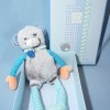 Ours DOUDOU ET COMPAGNIE Collection Les Choupidoux marron et bleu à longues jambes GM