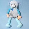 Ours DOUDOU ET COMPAGNIE Collection Les Choupidoux marron et bleu à longues jambes GM