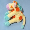 Girafe MAXITA doudou jaune, orange et rose
