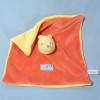 Winnie DISNEY NICOTOY doudou carré plat orange et jaune