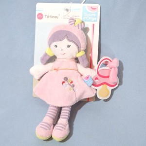 Poupée fille Sucre d'Orge sos doudou rose Tétinou