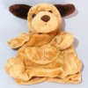 Chien HISTOIRE D'OURS doudou marionnette beige et marron