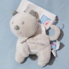 Chat SUCRE D'ORGE doudou Cajou gris mouchoir blanc