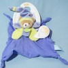 Ours Baby Nat' Doudou Lange violet et vert