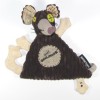 DEGLINGOS doudou rat plat marron