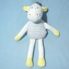 Zèbre OBAIBI doudou peluche rayé gris et blanc