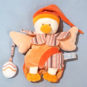 Canard "Banjo" Doudou et Compagnie Les Zamiglos marionnette oeuf