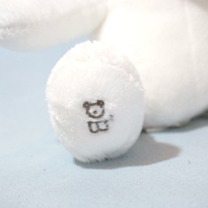 Ours OBAIBI doudou assis blanc