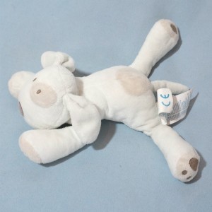 Chien OBAIBI OKAIDI doudou beige et blanc