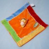 Tigrou DISNEY NICOTOY doudou carré plat orange feuille