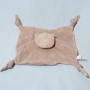 Chat BOUT'CHOU doudou carré plat violet