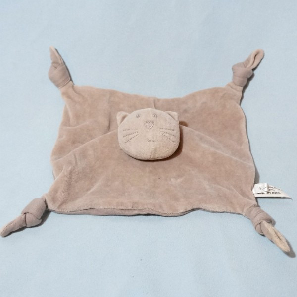 Chat BOUT'CHOU doudou carré plat violet