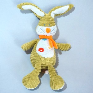 Lapin BENGY sos doudou vert et bleu