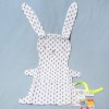 Lapin DPAM sos doudou Du Pareil Au Même lange bleu et blanc