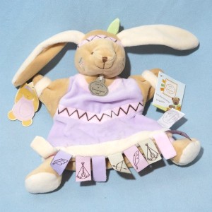 Lapin DOUDOU ET COMPAGNIE marionnette Kalena l'indienne