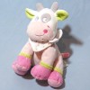 Vache MOTS D'ENFANTS sos doudou peluche rose