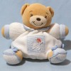 Ours KALOO doudou blanc et bleu 