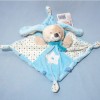 Lapin MOTS D'ENFANTS sos doudou carré plat bleu étoile