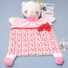 Chat MOTS D'ENFANTS sos doudou carré plat rose blanc des tous petits bisous