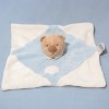 Ours NATTOU sos doudou carré plat bleu nuage