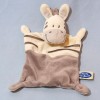 Zèbre MOTS D'ENFANTS doudou plat gris et taupe