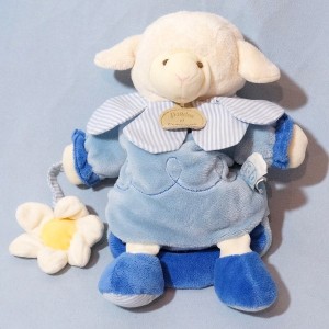 Mouton ou agneau DOUDOU ET COMPAGNIE marionnette bleu