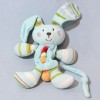 Lapin SUCRE D'ORGE sos doudou bleu attache tétine
