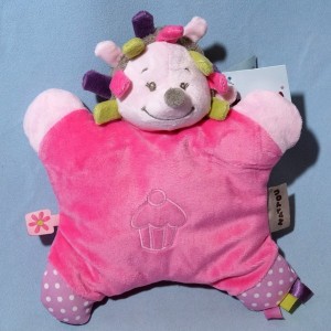 Hérisson NATTOU doudou plat rose Manon Flatsies
