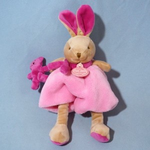 Lapin DOUDOU ET COMPAGNIE Les Animaux Graffitis rose