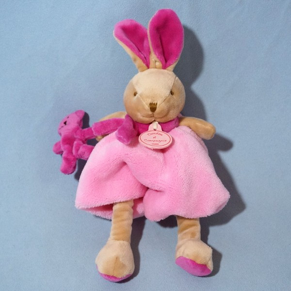 Lapin DOUDOU ET COMPAGNIE Les Animaux Graffitis rose