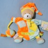 Ours Doudou et Compagnie marionnette Zigzag orange et bleu