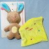 Lapin SUCRE D'ORGE sos doudou Petit Cajou beige vert anis
