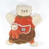 DOUDOU ET COMPAGNIE Chat marionnette orange et marron avec son bébé